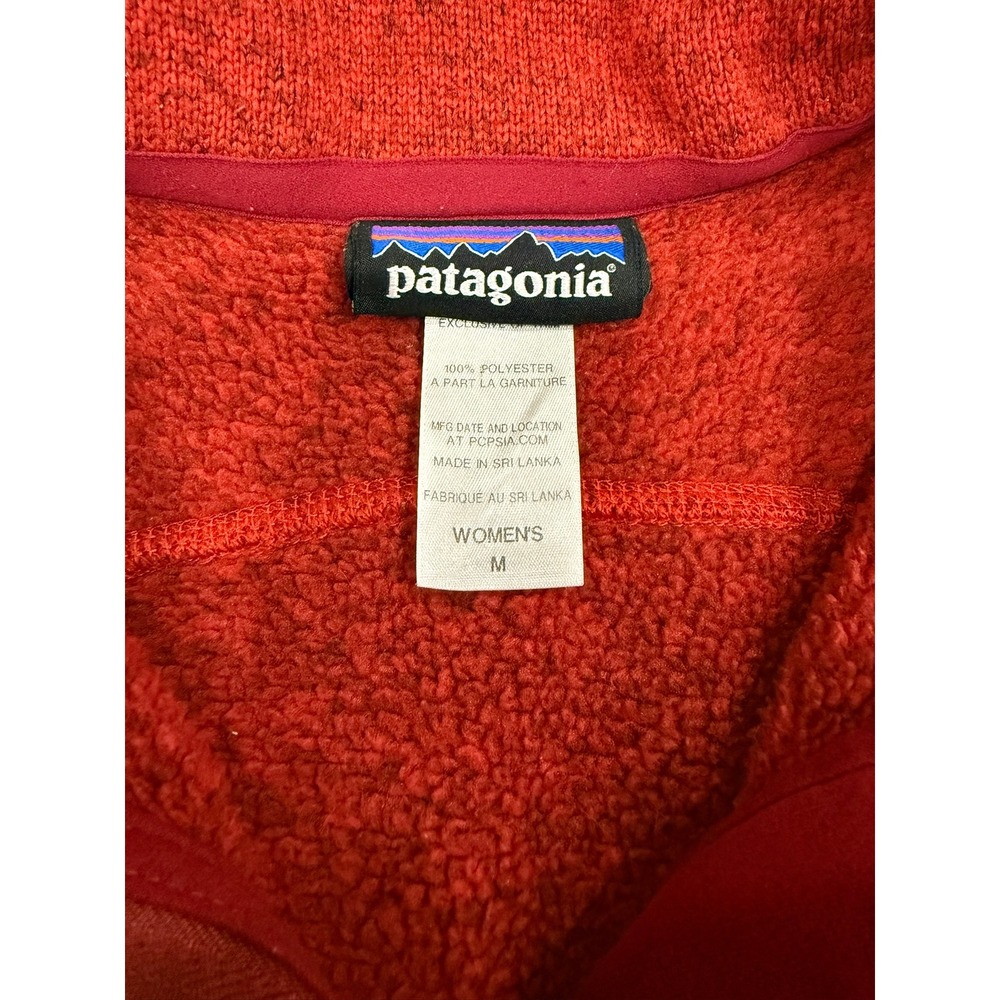 Patagonia Better Sweater Fleece Vest Womens Medium Red Full Zip 25887 - Picture 2 of 5